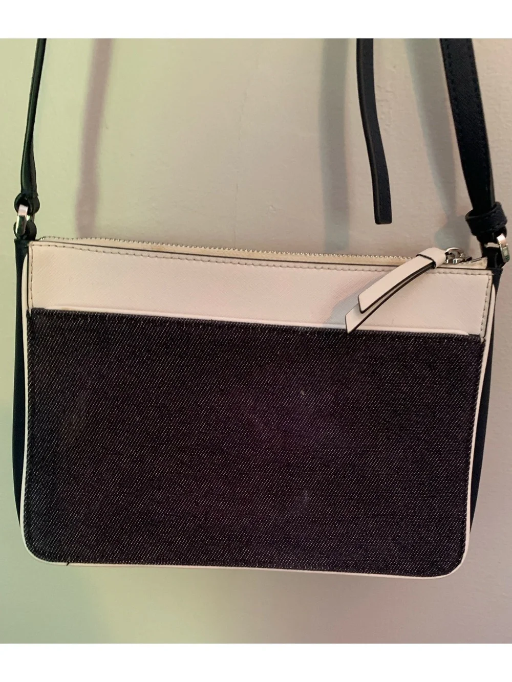 Kate Spade Cameron Denim Color Block Medium Zip Crossbody